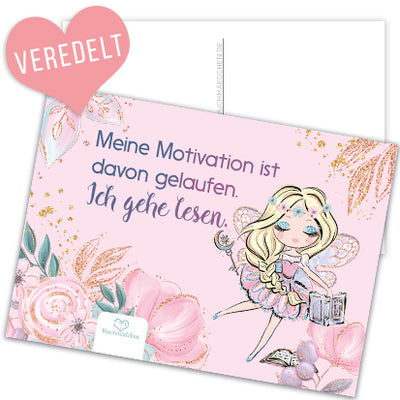 Glitzer-Postkarte »Fee«