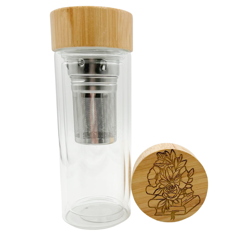 Trinkflasche mit Teesieb »Book Love«