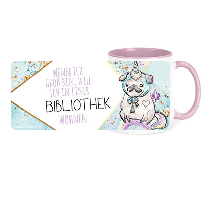 Tasse »Wenn ich groß bin, will ich in einer Bibliothek wohnen«