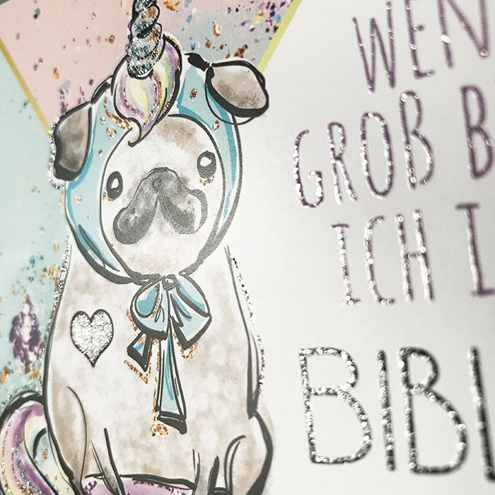 Glitzer Postkarte »Wenn ich groß bin ...«