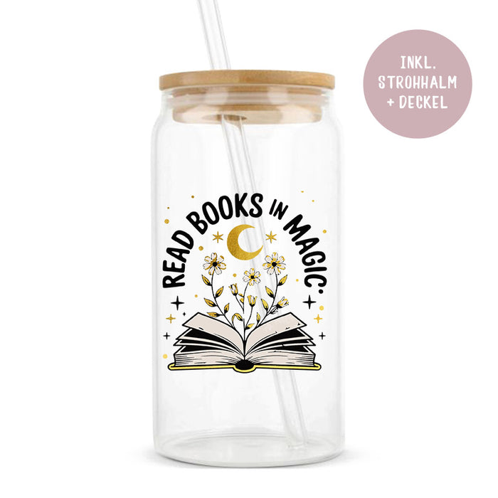 Glastumbler »Read Books in Magic«
