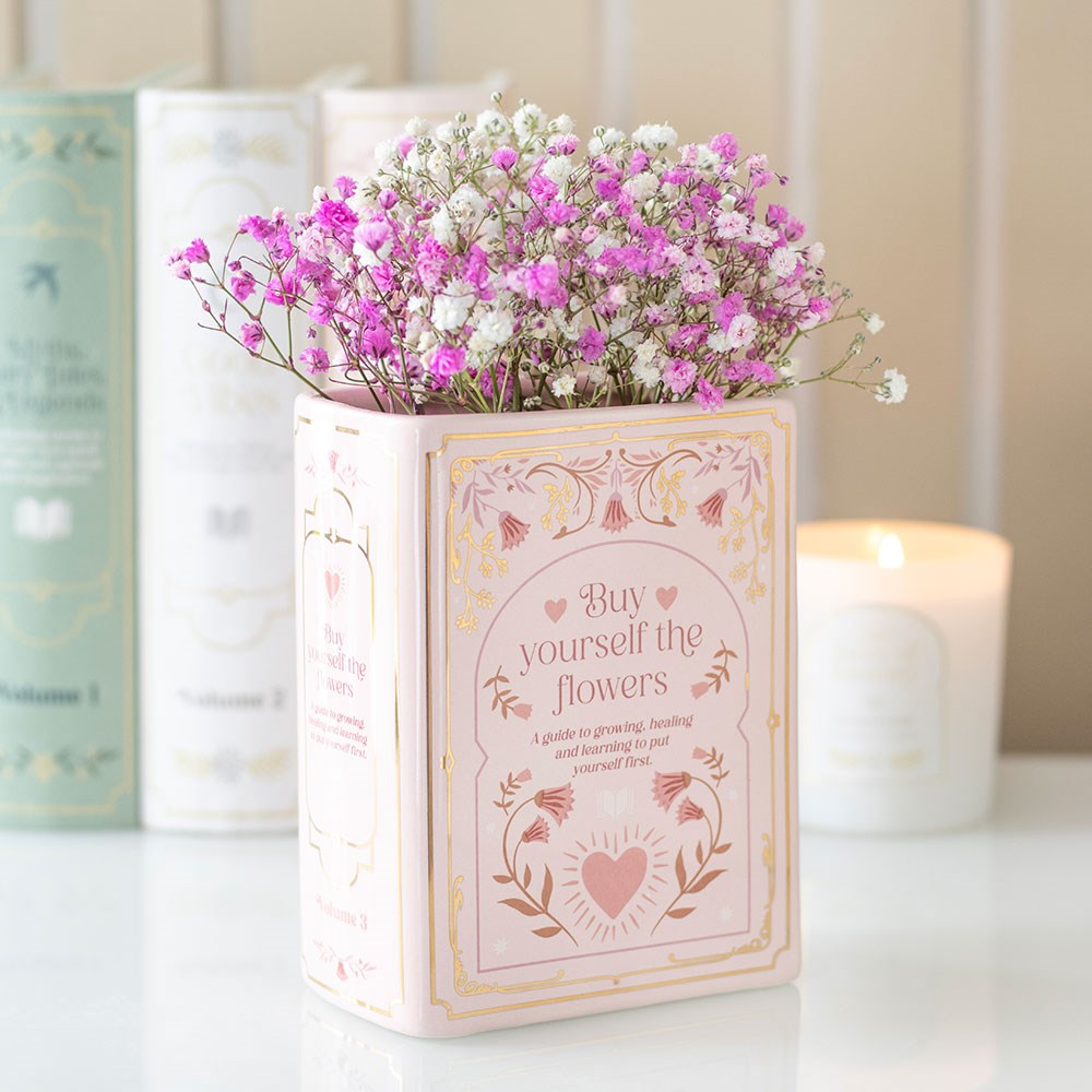 Buchvase »Buy yourself the flowers«