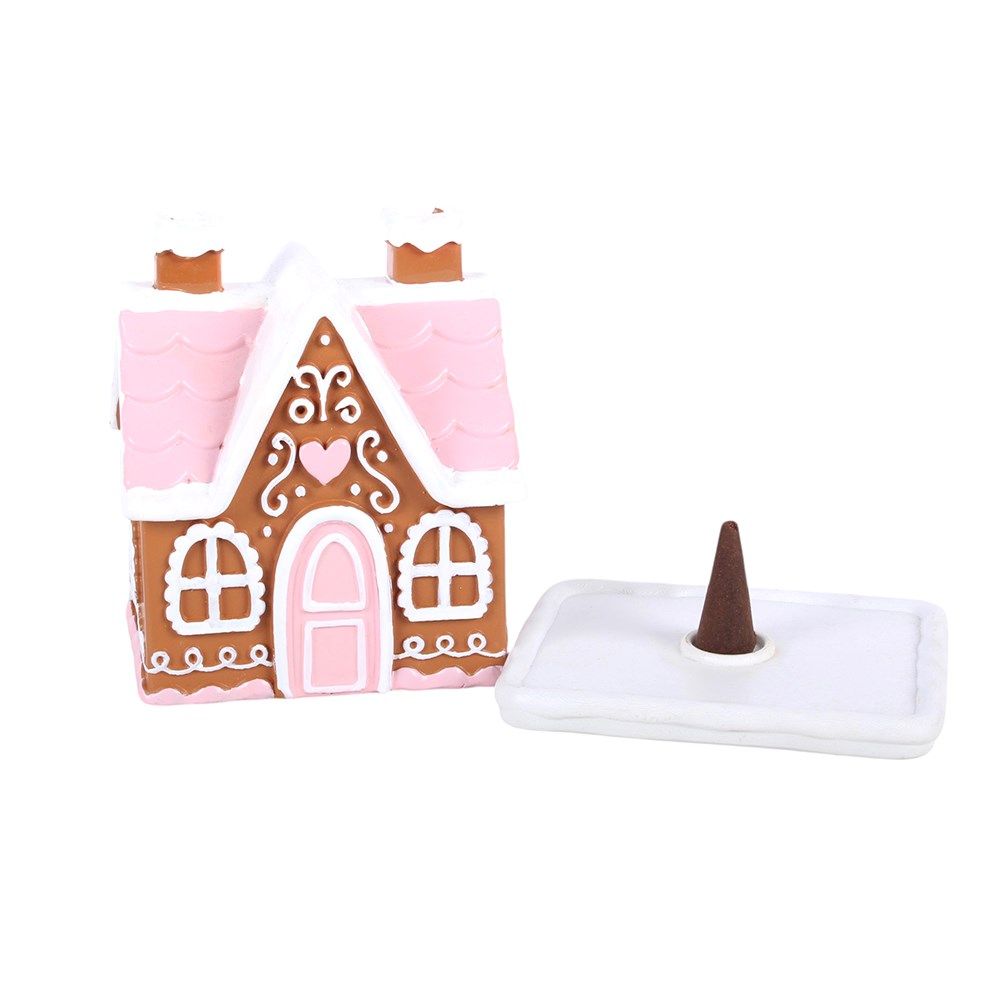 Räucherkegelhalter »rosa Lebkuchenhaus«