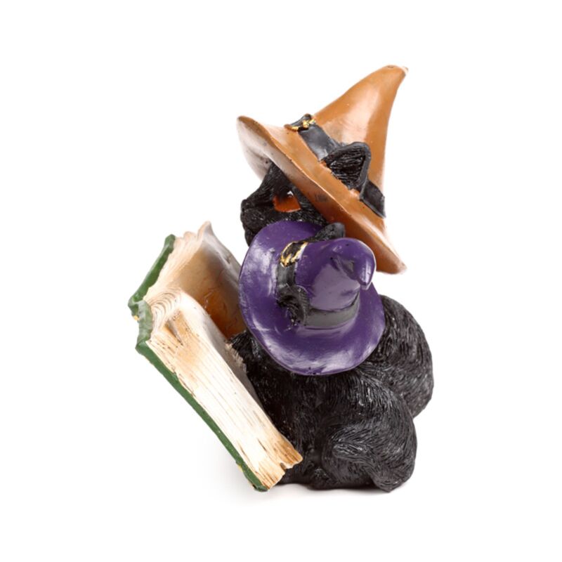 Dekofigur Witches Black Cat Katzen-Duo mit Zauberbuch