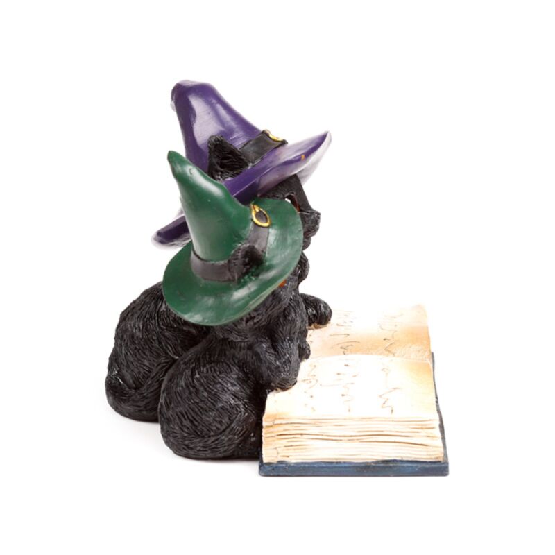 Dekofigur Witches Black Cat Katzen-Duo mit Zauberbuch