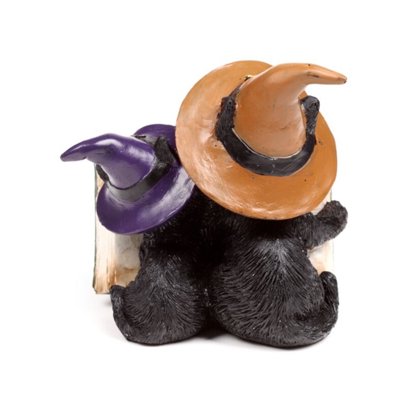 Dekofigur Witches Black Cat Katzen-Duo mit Zauberbuch