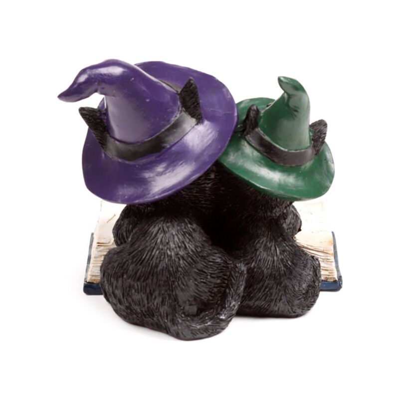 Dekofigur Witches Black Cat Katzen-Duo mit Zauberbuch