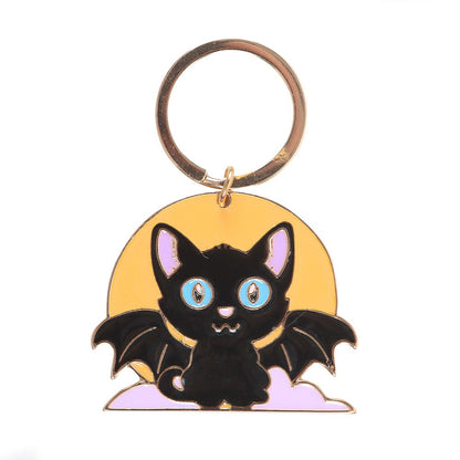 Schlüsselanhänger »Bat Cat and Moon«