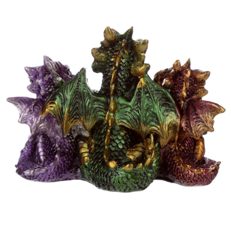 Dekofigur Drei lesende Babydrachen