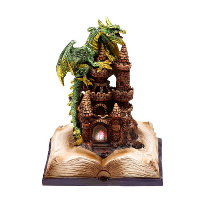 Dekofigur Burgdrache mit LED