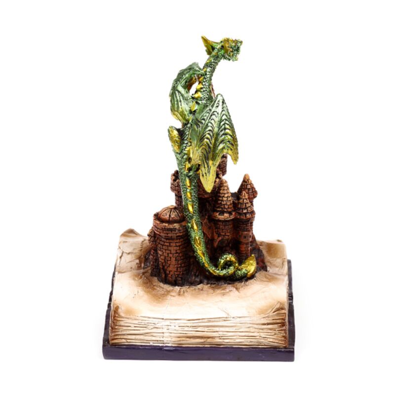 Dekofigur Burgdrache mit LED