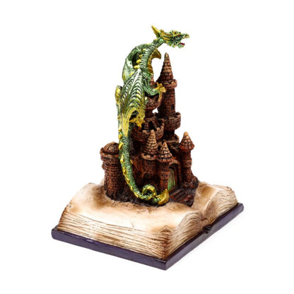 Dekofigur Burgdrache mit LED