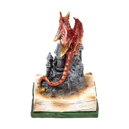 Dekofigur Märchenburgdrache mit LED (