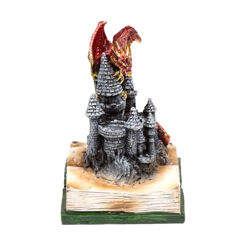 Dekofigur Märchenburgdrache mit LED (