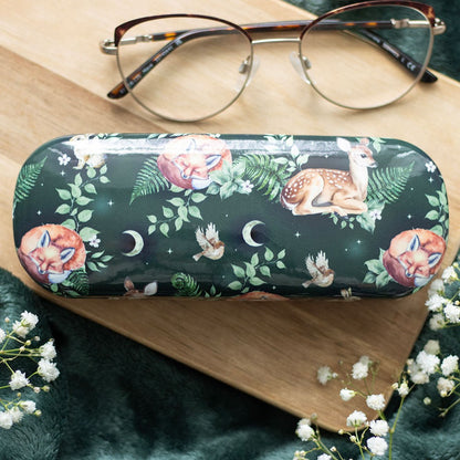 Brillenetui mit Waldmotiv „Fawn and Friends“