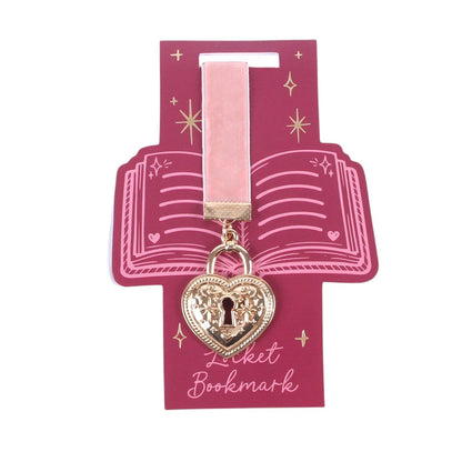 Lesezeichen aus Samtband »Lock and Key«