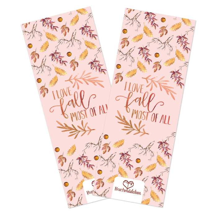 Lesezeichen »I love fall most of all«