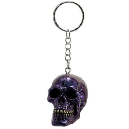 Schlüsselanhänger »Totenkopf lila«