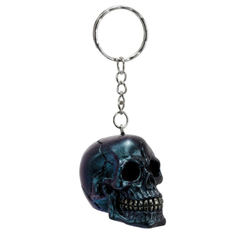 Schlüsselanhänger »Totenkopf blau«