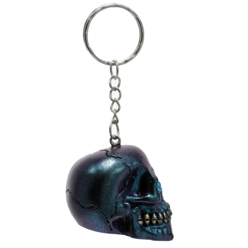 Schlüsselanhänger »Totenkopf blau«