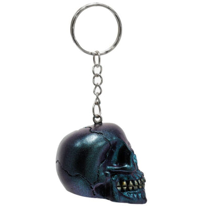 Schlüsselanhänger »Totenkopf blau«