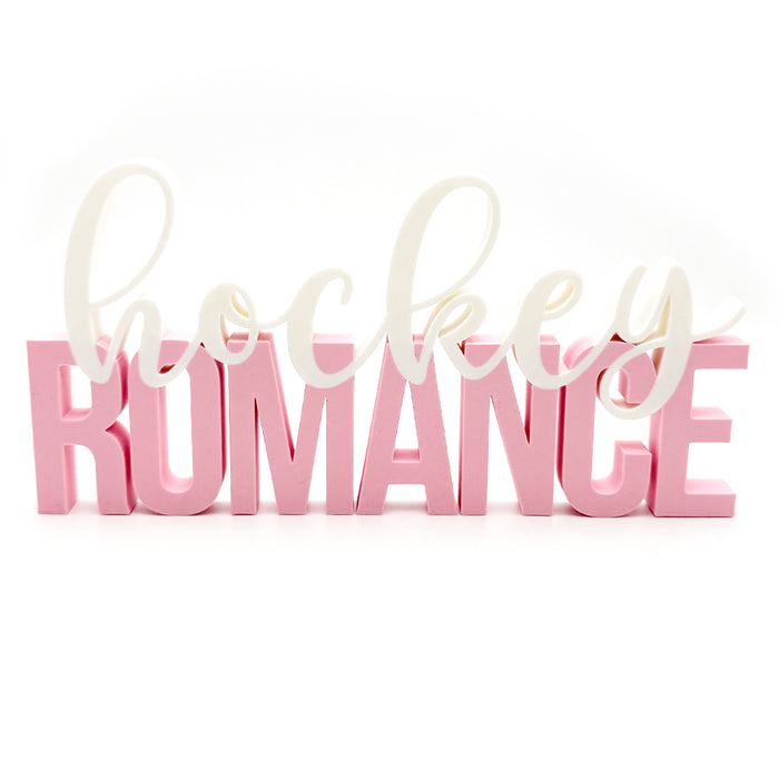 Dekoschild »Hockey Romance« rosa