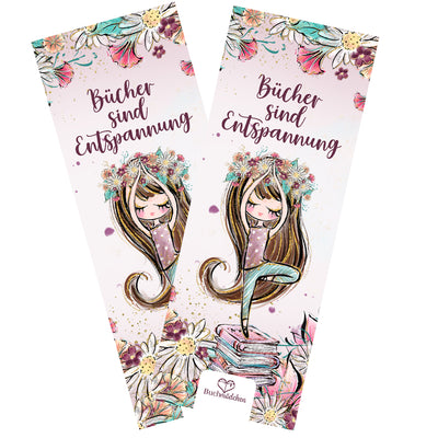 Lesezeichen »Bücher sind Entspannung«