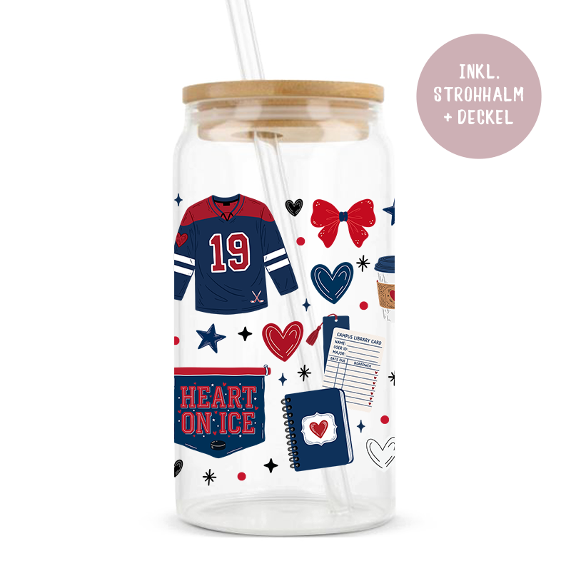 Glastumbler »Heart on ice«