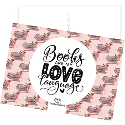Postkarte »Books are my Love Language«