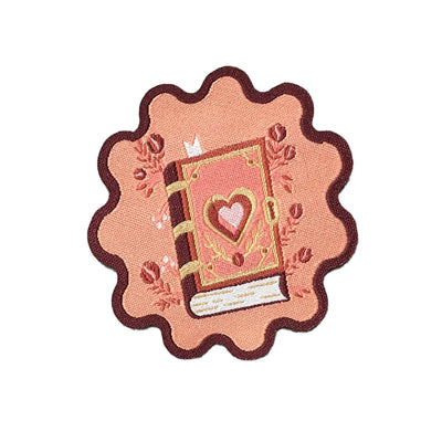 Gewebtes Bügelpatch Buchliebe