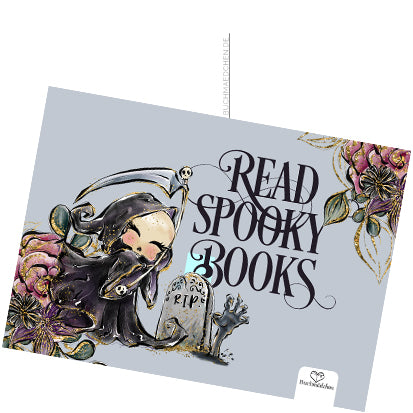 Postkarte »read spooky books«