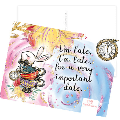 Postkarte »I'm Late«