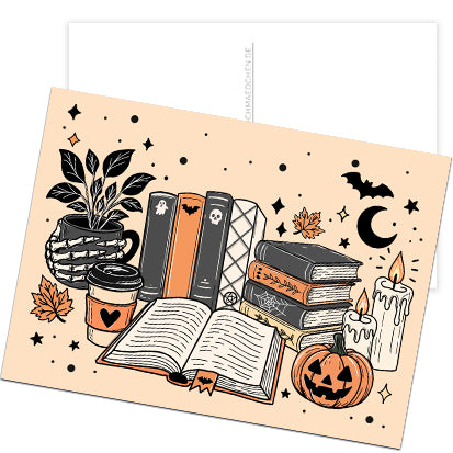 Postkarte »Bookish Halloween«