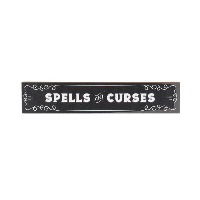 Schild »Spells and Curses«