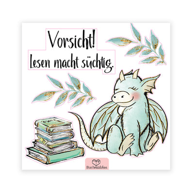 Stickerbogen »Buchdrache«