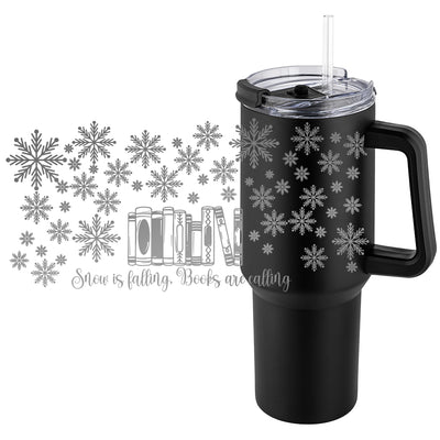 Tumbler »Snow is falling« schwarz
